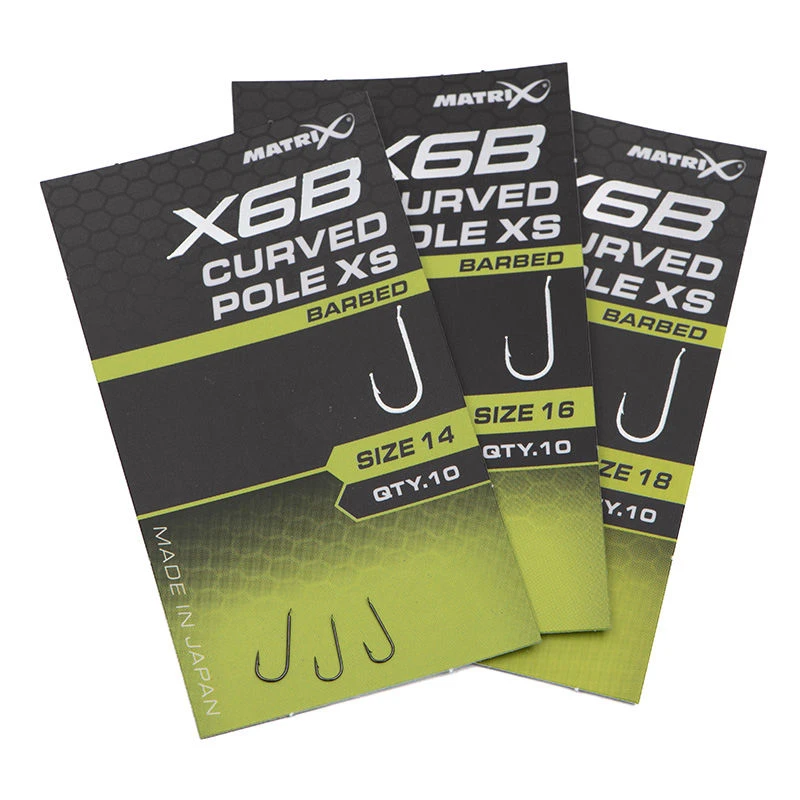 Matrix X6B Curved Pole XS Barbed Spade End Hooks